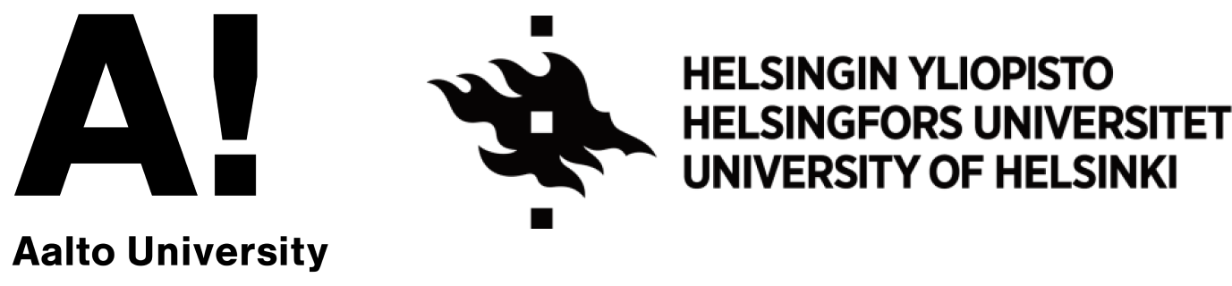 Aalto University and University of Helsinki logos